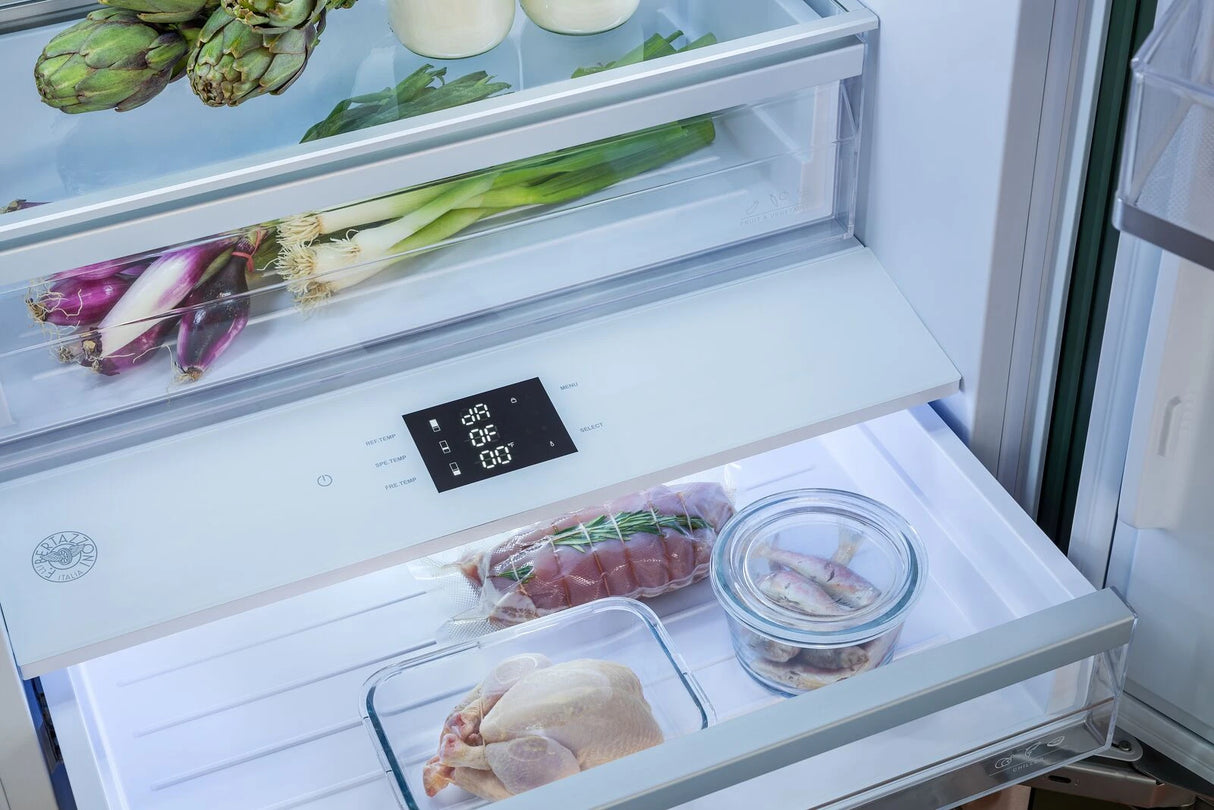 BERTAZZONI  30" W Built-In Bottom Mount Refrigerator Panel Ready, LEFT SWING - Panel Ready (REF30BMBIPLT)
