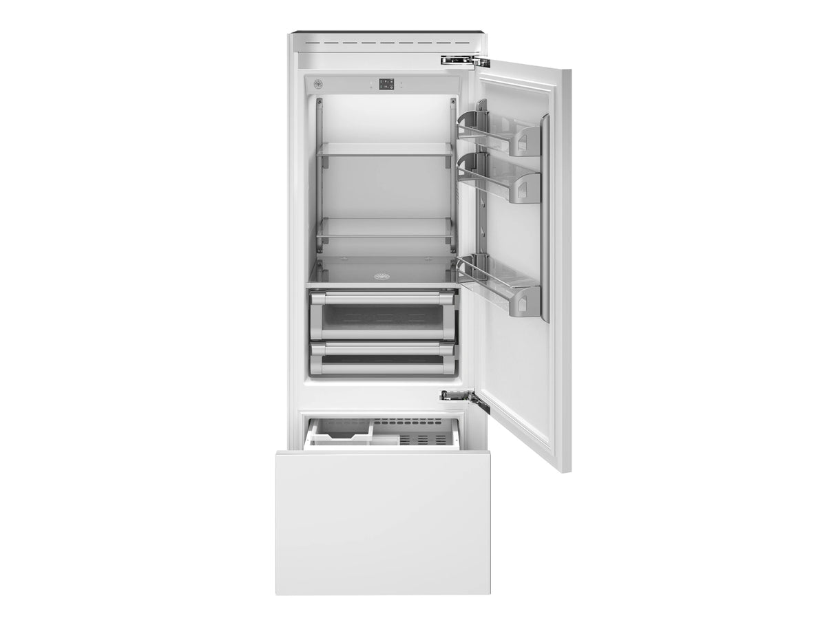 BERTAZZONI  30 inch built-in Bottom Mount Refrigerator with ice maker - Panel Ready (REF30BMBIPRT)