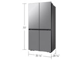 Samsung  Bespoke 23 cu. ft. Counter Depth 4-Door Flex™ Refrigerator with Beverage Center™ & Customizable Door Panels in Stainless Steel - Other (RF23DB9600QLAA)