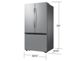 SAMSUNG  27 cu. ft. Mega Capacity Counter Depth 3-Door French Door Refrigerator with Dual Auto Ice Maker in Stainless Steel - Other (RF27CG5100SRAA)