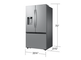 SAMSUNG  Bespoke AI 3-Door French Door Mega Capacity | 4 Types of Ice 26 cu.ft. - Stainless Steel (RF27CG5400SRAA)