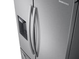 SAMSUNG 27 cu. ft. Large Capacity 3-Door French Door Refrigerator with External Water & Ice Dispenser - Stainless Steel (RF27T5201SR)