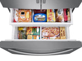 SAMSUNG 27 cu. ft. Large Capacity 3-Door French Door Refrigerator with External Water & Ice Dispenser - Stainless Steel (RF27T5201SR)