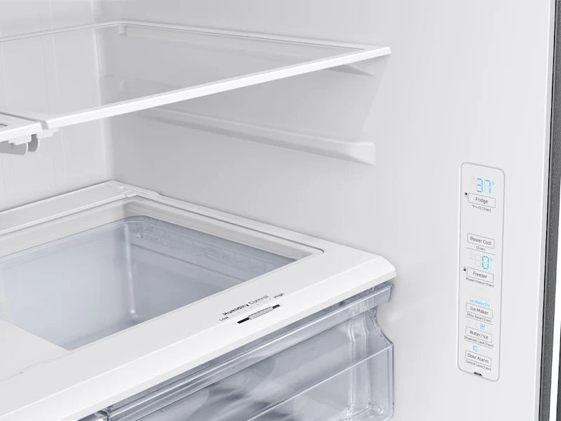 SAMSUNG 27 cu. ft. Large Capacity 3-Door French Door Refrigerator with External Water & Ice Dispenser - Stainless Steel (RF27T5201SR)
