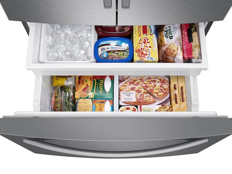 SAMSUNG 28 cu. ft. Large Capacity 3-Door French Door Refrigerator - Stainless Steel (RF28T5001SR)
