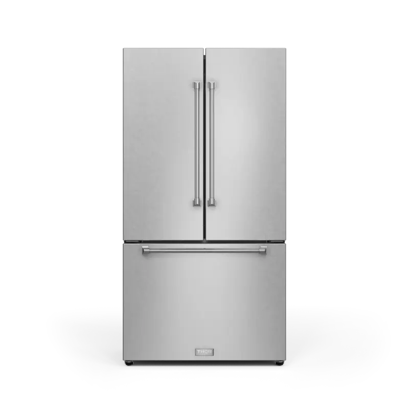 THOR KITCHEN 36 Inch 20.3 cu ft French Door Counter Depth Refrigerator with Ice Maker in Stainless Steel | Gordon Ramsay Series - Other (RF3621CTD99)