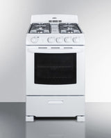 SUMMIT 24" Wide Gas Range - White (RG244WS)