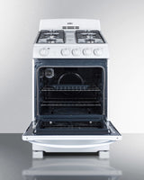 SUMMIT  24" Wide Gas Range - White (RG244WS)