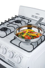 SUMMIT 24" Wide Gas Range - White (RG244WS)