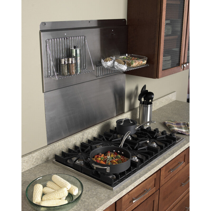 BROAN 36-Inch Backsplash with shelves in Stainless Steel -  (RMP3604)