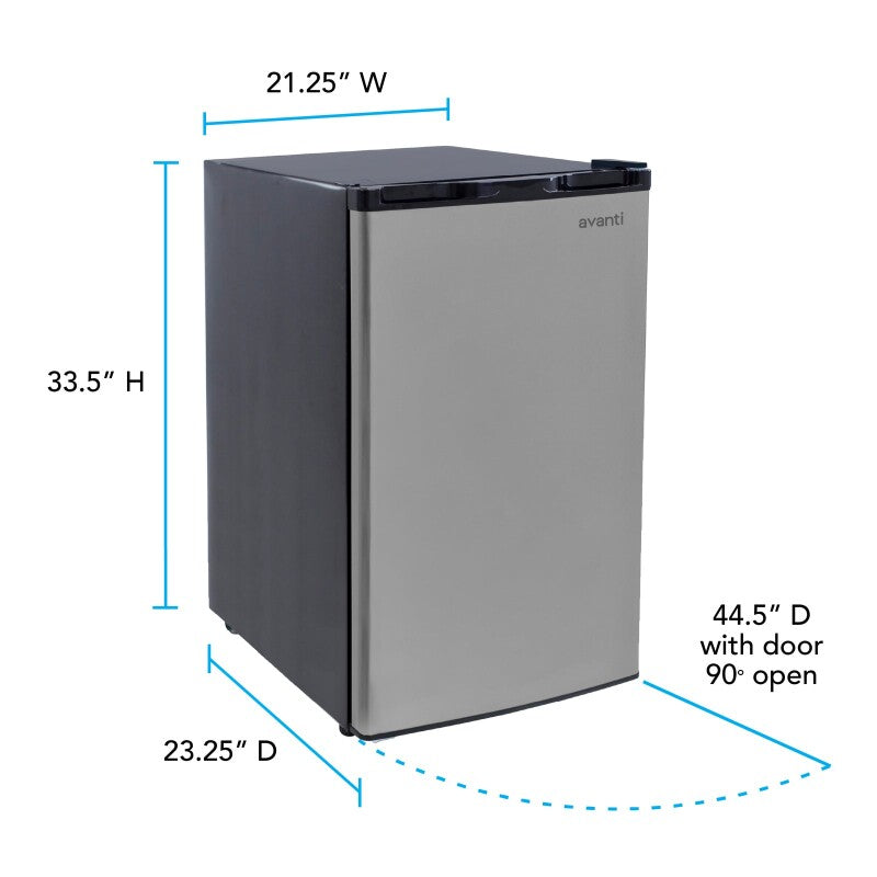 AVANTI  Avanti 4.5 cu. ft. Compact Refrigerator - Stainless Steel (RMX45B3S)