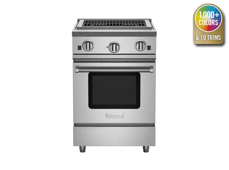 BlueStar 24″ Nova (RNB) Series Range ? All Charbroiler - Stainless Steel (RNB24CBV2)