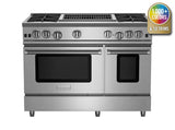 BLUESTAR  48″ Nova (RNB) Series Range with 24″ Charbroiler - Stainless Steel (RNB484CBV2)
