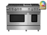BLUESTAR  48″ Nova (RNB) Series Range with 12″ Charbroiler - Stainless Steel (RNB486CBV2)