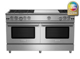 BlueStar 60″ Nova (RNB) Series Range with 24″ French Top - Stainless Steel (RNB606FTBV2)