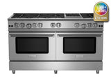 BlueStar 60″ Nova (RNB) Range with 12″ Charbroiler - Stainless Steel (RNB608CBV2)