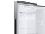 Samsung  27.4 cu. ft. Large Capacity Side-by-Side Refrigerator in Stainless Steel - Fingerprint Resistant Stainless Steel (RS27T5200SRAA)