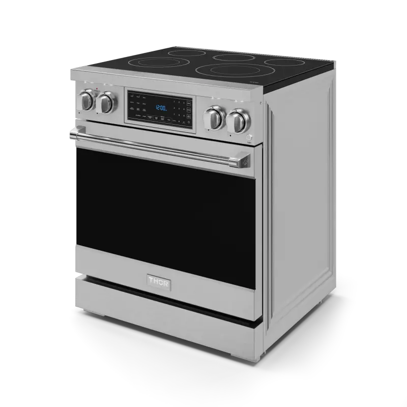 Thor Kitchen  30 Inch Professional Electric Range With Tilt Panel Touch Control In Stainless Steel Gordon Ramsay Series - Stainless Steel (RSE30)
