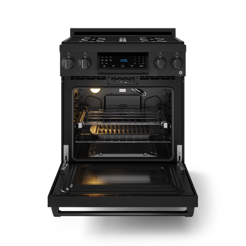 Thor Kitchen  30 Inch Professional Gas Range With Tilt Panel Touch Control In Black Gordon Ramsay Series - Black (RSG30B)