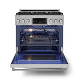 THOR KITCHEN  36 Inch Professional Gas Range With Tilt Panel Touch Control In Stainless Steel Gordon Ramsay Series - Stainless Steel (RSG36)