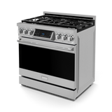 THOR KITCHEN  36 Inch Professional Gas Range With Tilt Panel Touch Control In Stainless Steel Gordon Ramsay Series - Stainless Steel (RSG36)