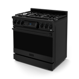 THOR KITCHEN  36 Inch Professional Lp Range With Tilt Panel Touch Control In Black Gordon Ramsay Series - Black (RSG36BLP)