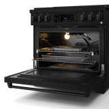 THOR KITCHEN  36 Inch Professional Lp Range With Tilt Panel Touch Control In Black Gordon Ramsay Series - Black (RSG36BLP)