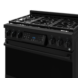 THOR KITCHEN  36 Inch Professional Lp Range With Tilt Panel Touch Control In Black Gordon Ramsay Series - Black (RSG36BLP)