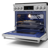 THOR KITCHEN  36 Inch Professional Electric Range With Tilt Panel Touch Control In Black Gordon Ramsay Series Rse36b - Stainless Steel (RSG36LP)