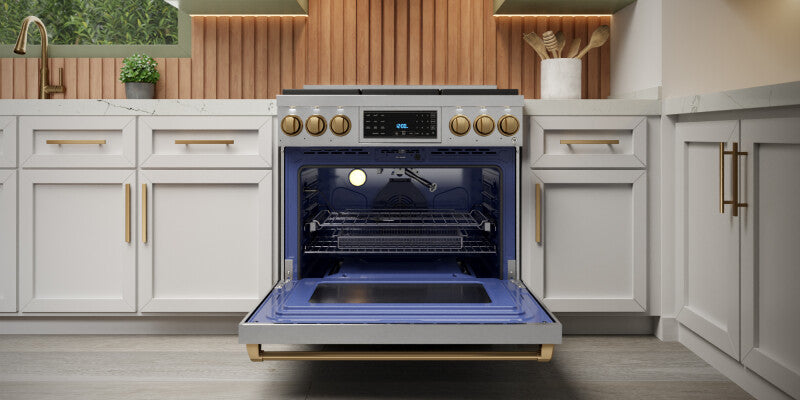 THOR KITCHEN  36 Inch Professional Electric Range With Tilt Panel Touch Control In Black Gordon Ramsay Series Rse36b - Stainless Steel (RSG36LP)