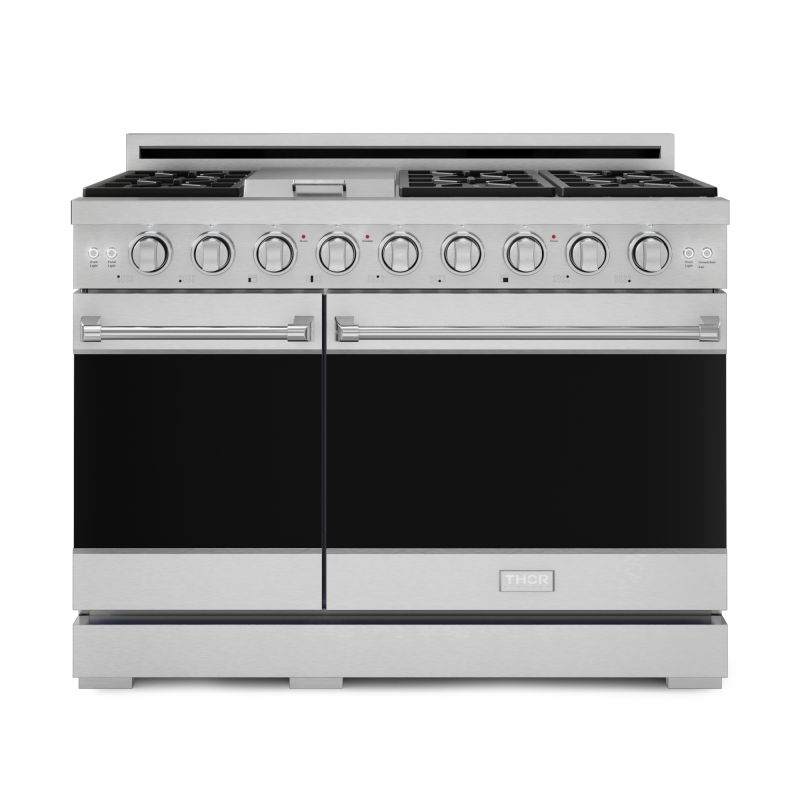 Thor Kitchen  48 Inch Professional Gas Range With Pro-style Knobs In Stainless Steel Gordon Ramsay Series - Stainless Steel (RSG48E)
