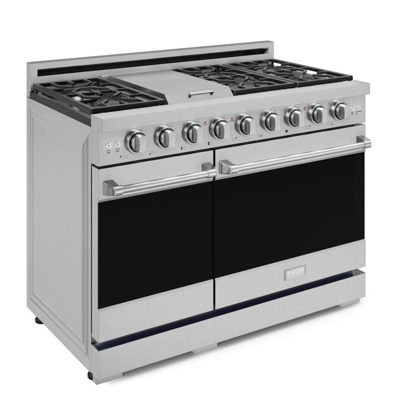 Thor Kitchen  48 Inch Professional Gas Range With Pro-style Knobs In Stainless Steel Gordon Ramsay Series - Stainless Steel (RSG48E)