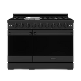 Thor Kitchen  48 Inch Professional Gas Range With Pro-style Knobs In Black Gordon Ramsay Series - Black/Blue (RSG48EB)