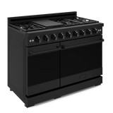 Thor Kitchen  48 Inch Professional Gas Range With Pro-style Knobs In Black Gordon Ramsay Series - Black/Blue (RSG48EB)