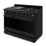 Thor Kitchen  48 Inch Professional Gas Range With Pro-style Knobs In Black Gordon Ramsay Series - Black/Blue (RSG48EB)