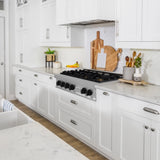 ZLINE  Autograph Edition 36 In. Legacy Gas Rangetop With 6 Burners And Porcelain Cooktop In Stainless Steel With Matte Black Accents - Stainless Steel (RTZ36MB)
