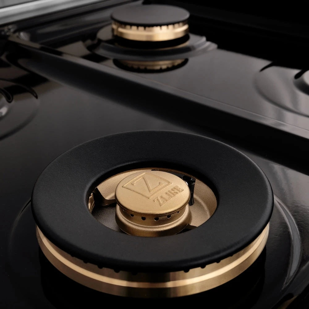 ZLINE  Autograph Edition 48 In. Legacy Gas Rangetop With 7 Burners And Porcelain Cooktop In Stainless Steel With Champagne Bronze Accents - Stainless Steel (RTZ48CB)
