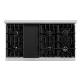 ZLINE  Autograph Edition 48" Porcelain Rangetop with 7 Gas Burners and Champagne Bronze Accents - Stainless Steel (RTZ48CB)