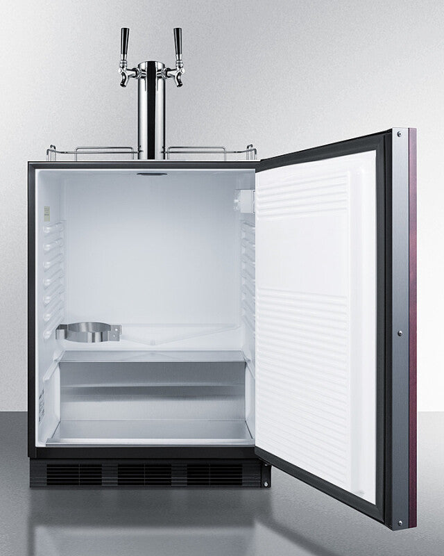 SUMMIT 24" Wide Built-In Cold Brew Coffee Kegerator, ADA Compliant (Panel Not Included) - Panel Ready (SBC58BLBIADAIFCFTWIN)