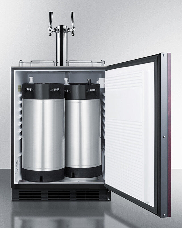 SUMMIT 24" Wide Built-In Cold Brew Coffee Kegerator, ADA Compliant (Panel Not Included) - Panel Ready (SBC58BLBIADAIFCFTWIN)