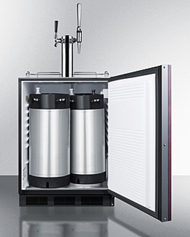 SUMMIT 24" Wide Built-In Coffee Kegerator, ADA Compliant - Panel-Ready (SBC58BLBIADAIFCMTWIN)