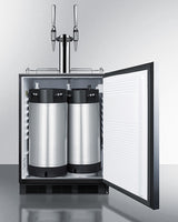 Summit  24" Wide Built-In Nitro Coffee Kegerator, ADA Compliant - Stainless Steel/Black (SBC58BLBIADANCFTWIN)
