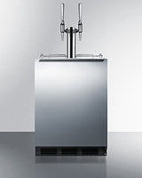 Summit  24" Wide Built-In Nitro Coffee Kegerator, ADA Compliant - Stainless Steel/Black (SBC58BLBIADANCFTWIN)