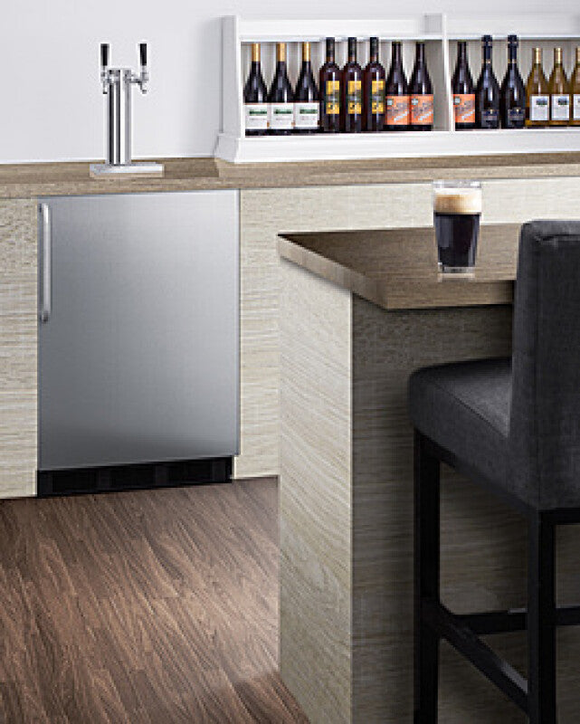 SUMMIT 24" Wide Built-In Kegerator, ADA Compliant - Stainless Steel (SBC58BLBICSSADA)