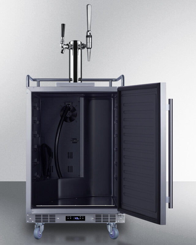 SUMMIT 24" Wide Built-In Cold Brew/Nitro Coffee Kegerator - Stainless Steel (SBC682CMTWIN)