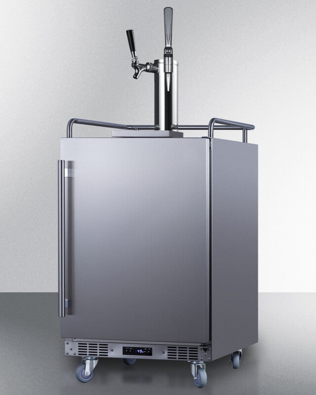 SUMMIT 24" Wide Built-In Cold Brew/Nitro Coffee Kegerator - Stainless Steel (SBC682CMTWIN)