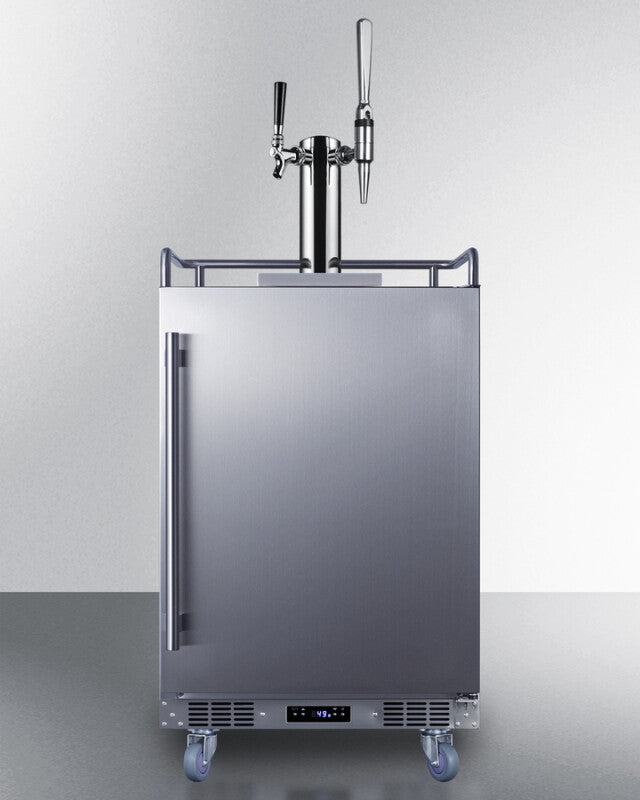 SUMMIT 24" Wide Built-In Cold Brew/Nitro Coffee Kegerator - Stainless Steel (SBC682CMTWIN)
