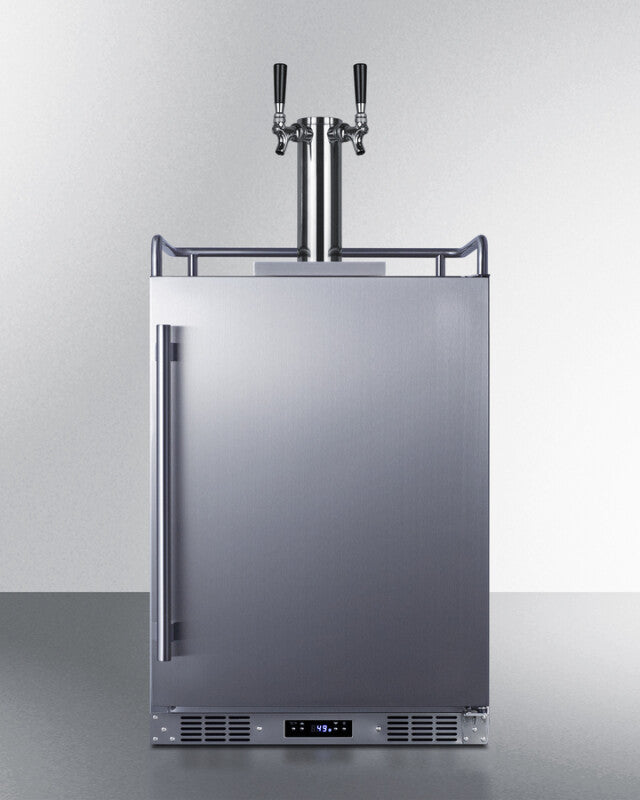 SUMMIT 24" Wide Built-In Outdoor Beer Kegerator - Stainless Steel (SBC683OSTWIN)