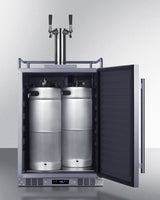 SUMMIT  24" Wide Built-In Outdoor Beer Kegerator - Stainless Steel (SBC683OSTWIN)