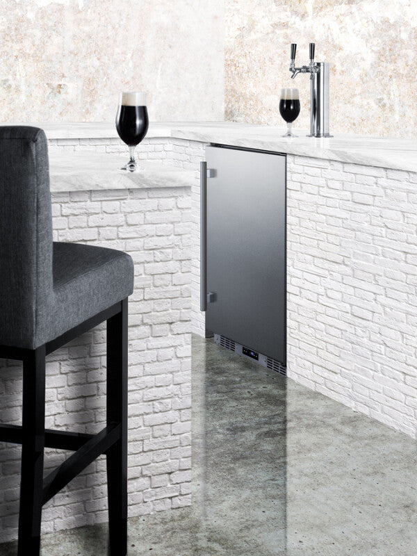 SUMMIT 24" Wide Built-In Outdoor Beer Kegerator - Stainless Steel (SBC683OSTWIN)
